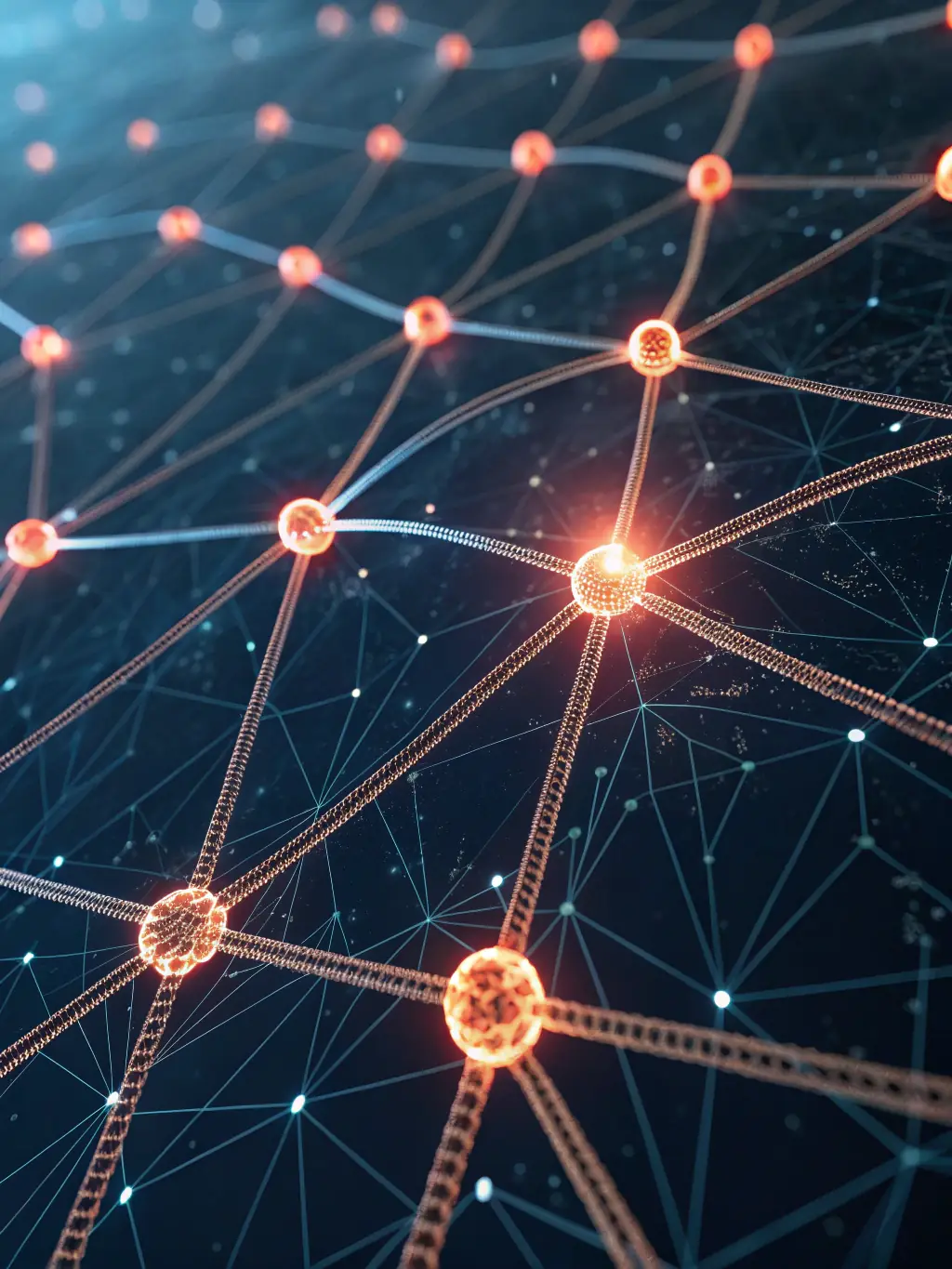An abstract image representing AI algorithms analyzing data, symbolizing the data-driven insights provided by NextMerge.ai.