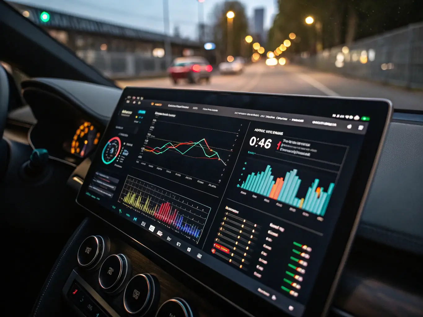 An illustration of a digital dashboard displaying a business valuation report generated by AI, showcasing key metrics and insights.